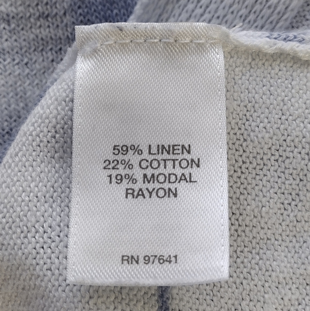 J. Jill Linen Cotton Coastal Grandma Open Front Knit Woman's Cardigan - Picture 14 of 14